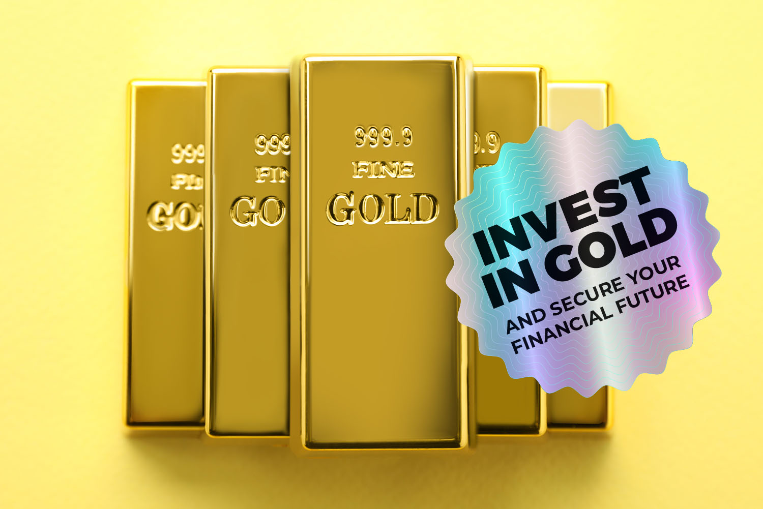 Gold bars beside each other to clarify investing in gold for financial security and wealth growth with Money Fellows money circles
